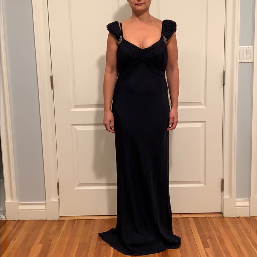 Navy Badgley Mischka gown
